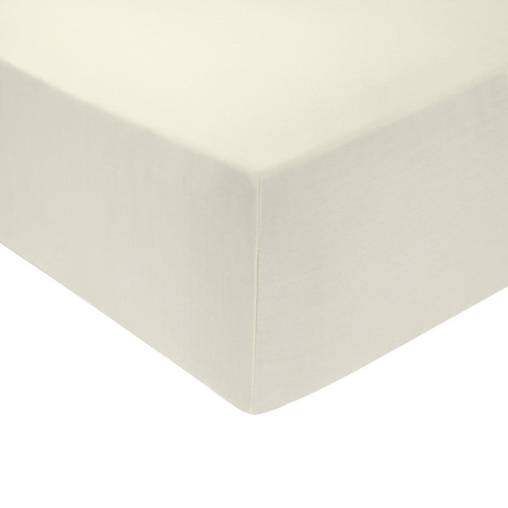 4 Foot Bed 68 Pick Polycotton Fitted Sheet - White