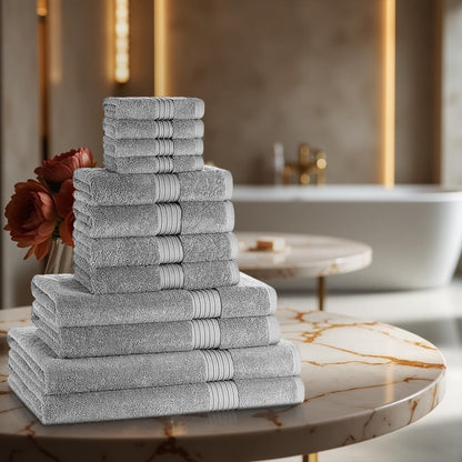 12 Piece 700 GSM Royal Egyptian Towel Bale - 4 Face Cloths, 4 Hand Towels, 2 Bath Towels, 2 Bath Sheet