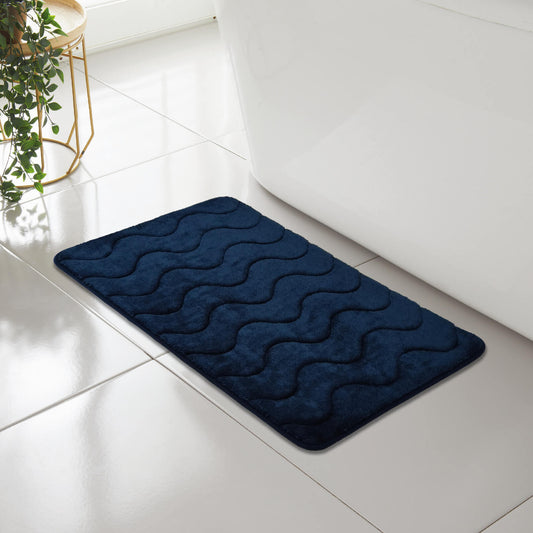Wave Design Memory Foam Bath Mat