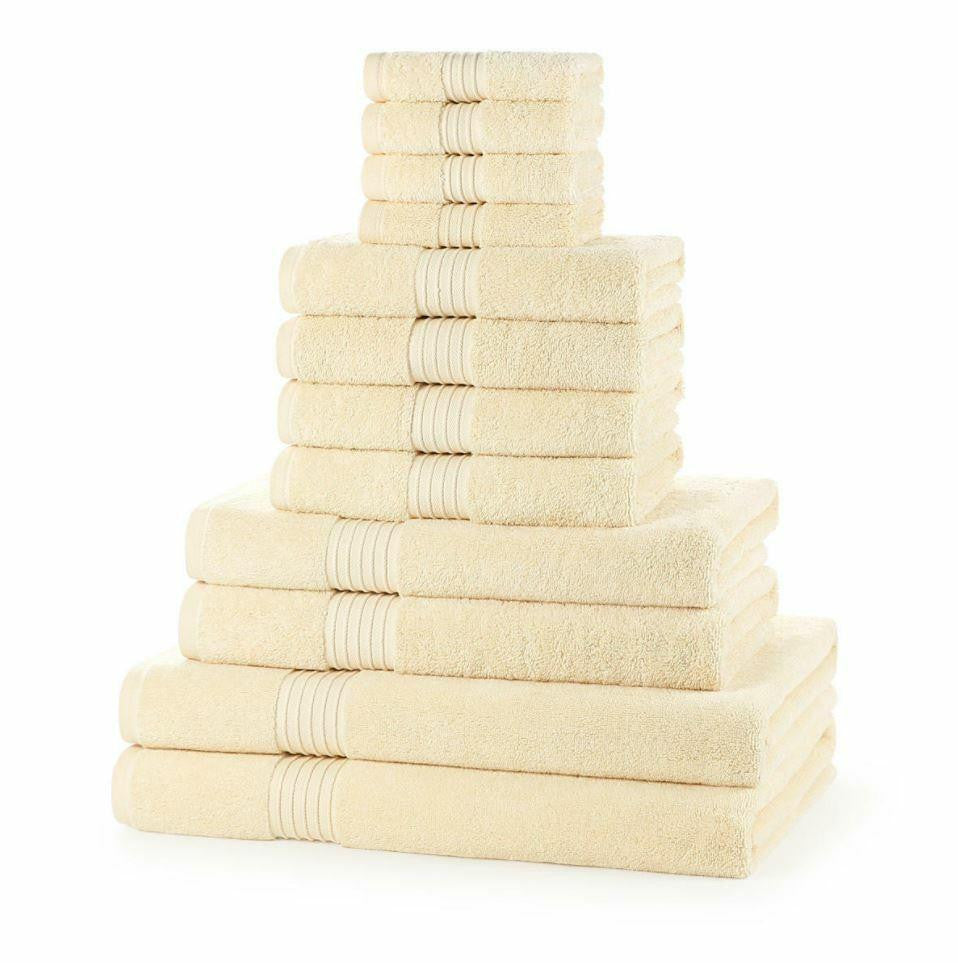 12 Piece 700 GSM Royal Egyptian Towel Bale - 4 Face Cloths, 4 Hand Towels, 2 Bath Towels, 2 Bath Sheet