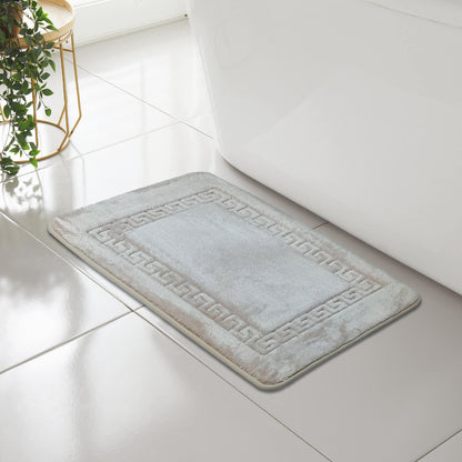Greek Key Design Memory Foam Bath Mat