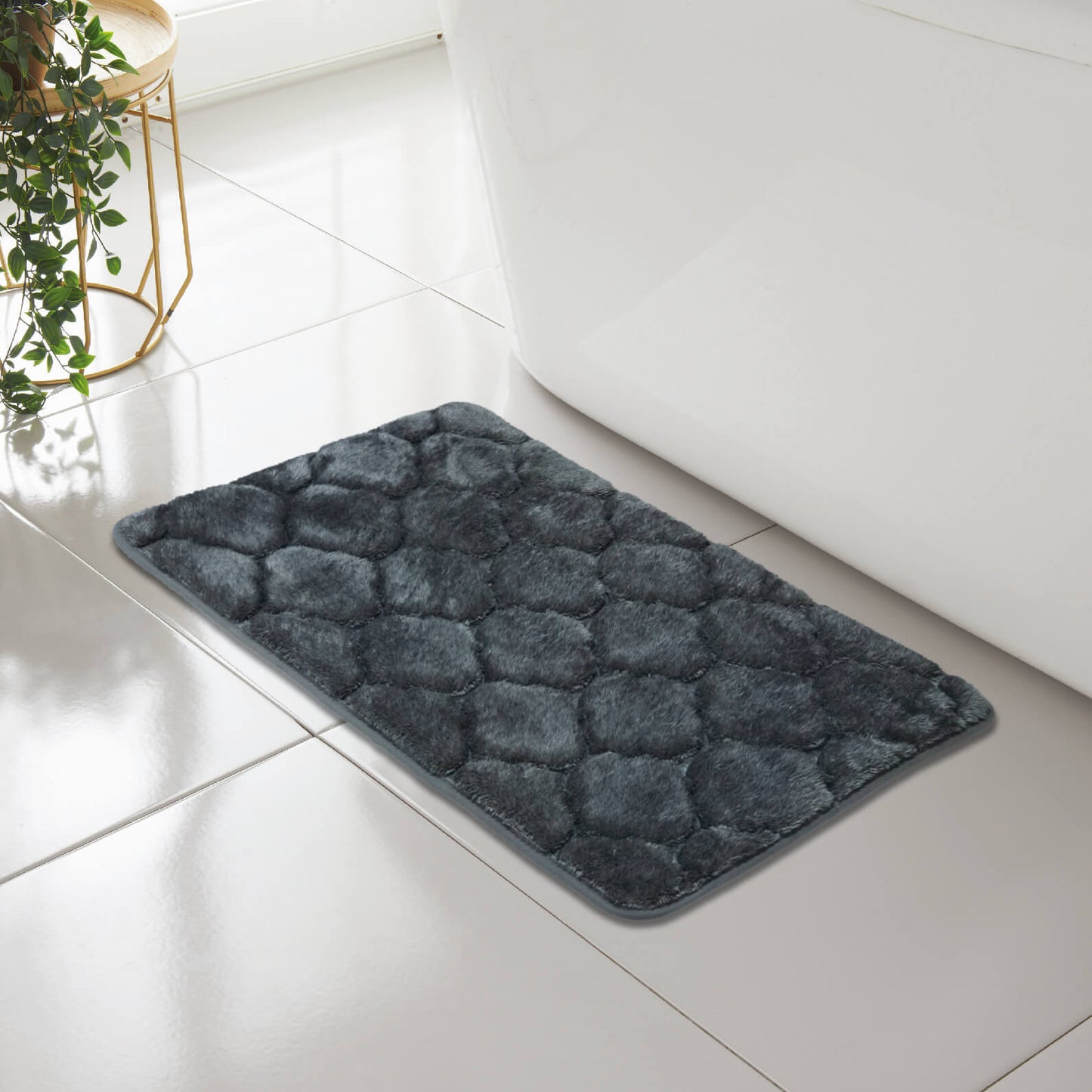 Greek Key Design Memory Foam Bath Mat