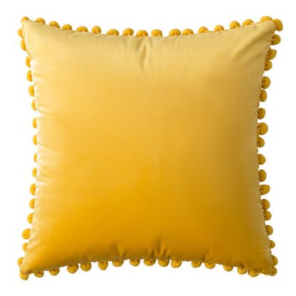 Set of 2 Cushions with Premium Pompom Velvet Cushion Covers Included - 45x45cm