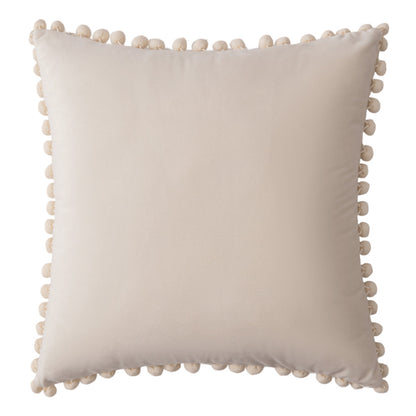 Set of 2 Cushions with Premium Pompom Velvet Cushion Covers Included - 45x45cm