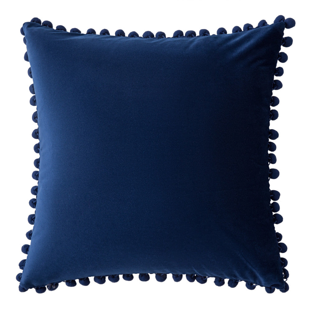 Set of 2 Cushions with Premium Pompom Velvet Cushion Covers Included - 45x45cm