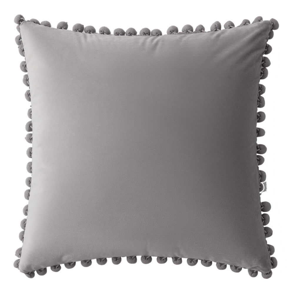 Set of 2 Cushions with Premium Pompom Velvet Cushion Covers Included - 45x45cm