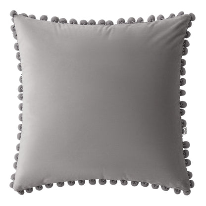 Set of 2 Cushions with Premium Pompom Velvet Cushion Covers Included - 45x45cm