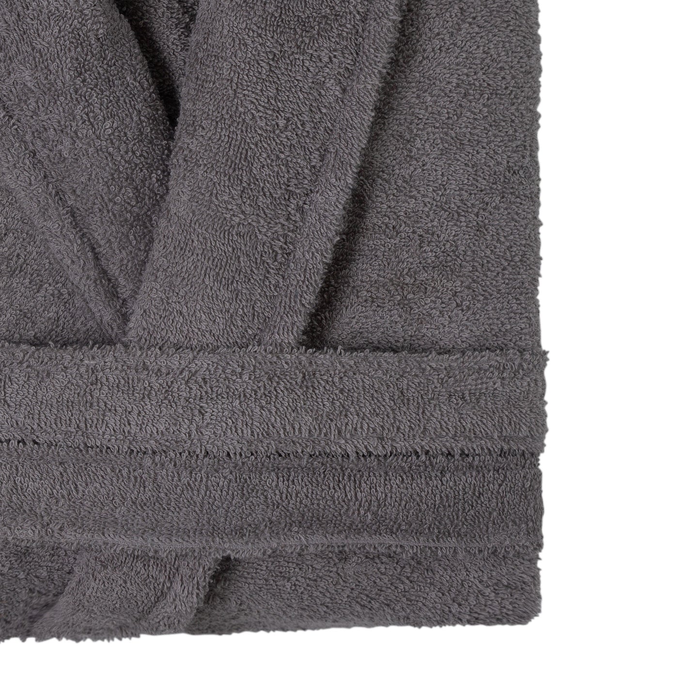 Grey 100% Cotton Terry Towelling Bath Robes