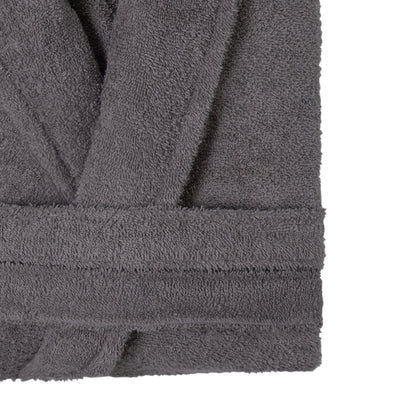 Grey 100% Cotton Terry Towelling Bath Robes