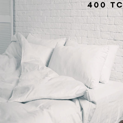 400TC Sateen 100% Cotton Buttoned Duvet Cover Sets