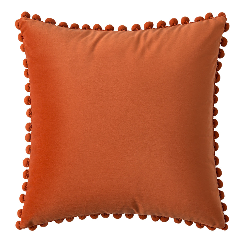Set of 2 Cushions with Premium Pompom Velvet Cushion Covers Included - 45x45cm