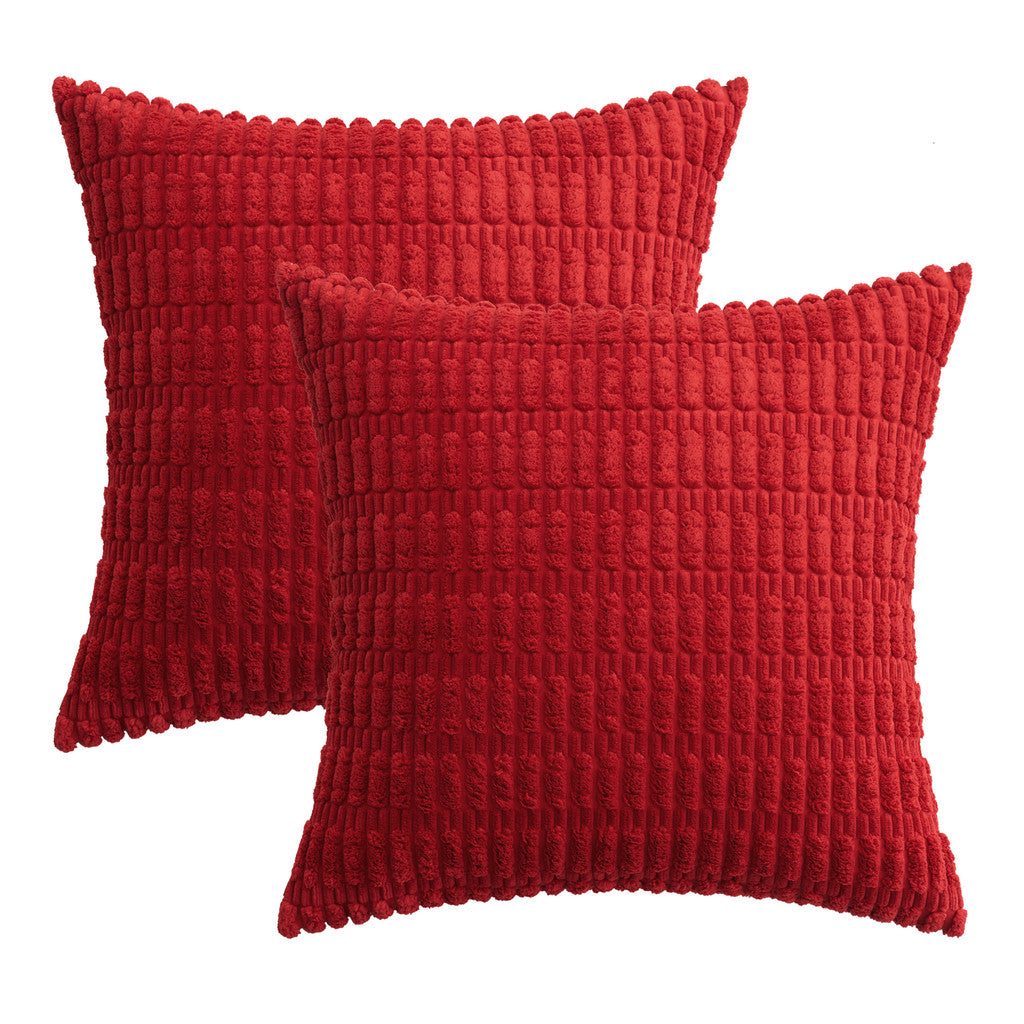 Set of 2 Cushions with New Corduroy Design Covers Included - 45x45cm