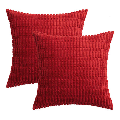 Set of 2 Cushions with New Corduroy Design Covers Included - 45x45cm