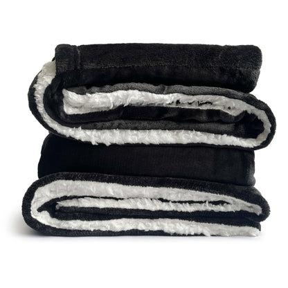 Double Layer Sherpa Hooded Blanket