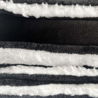 Double Layer Sherpa Hooded Blanket