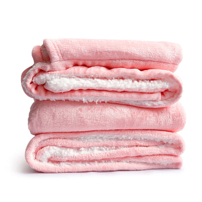Double Layer Sherpa Hooded Blanket
