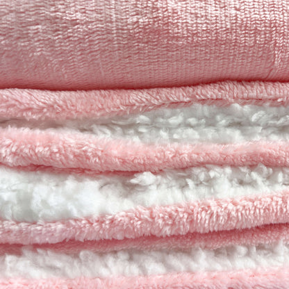 Double Layer Sherpa Hooded Blanket