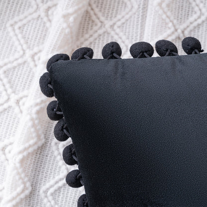 Set of 2 Cushions with Premium Pompom Velvet Cushion Covers Included - 45x45cm