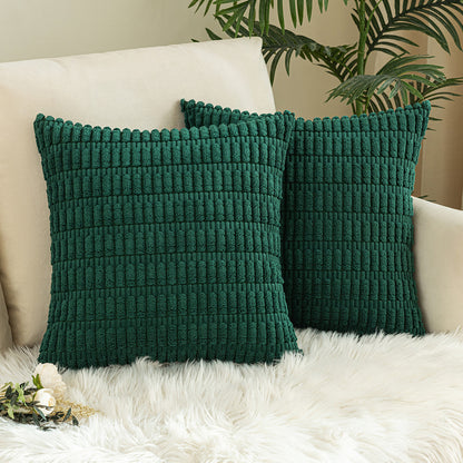 Set of 2 Cushions with New Corduroy Design Covers Included - 45x45cm