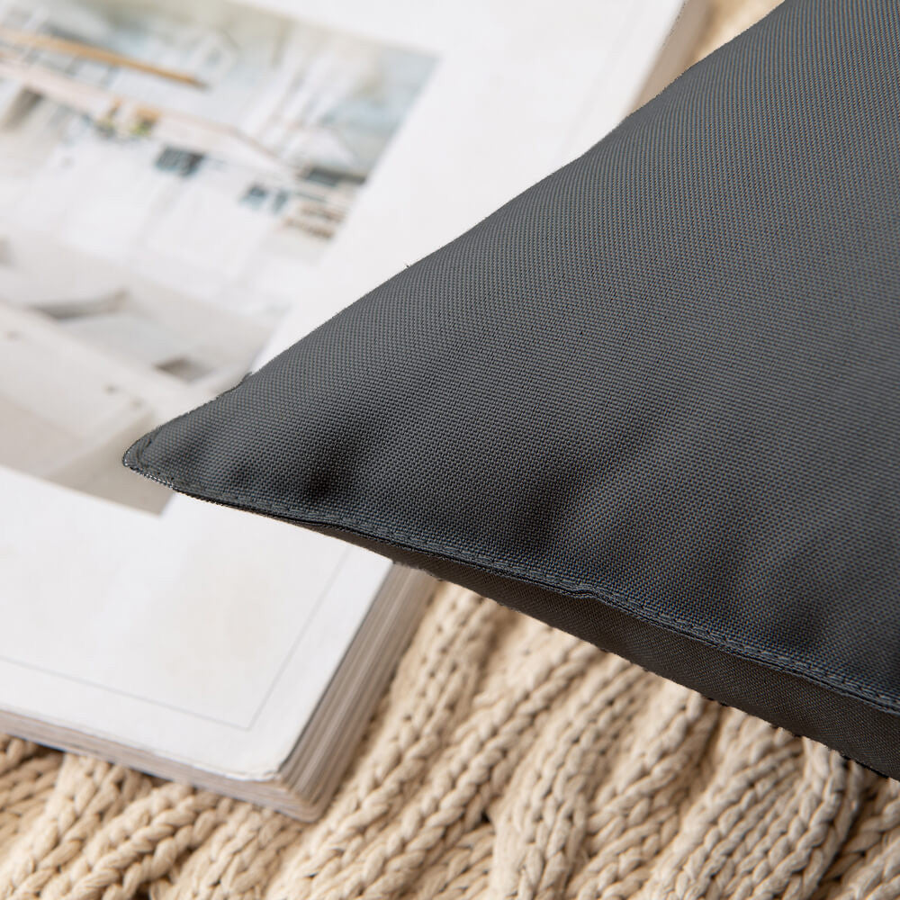 Set of 2 Outdoor Cushions with Waterproof Covers Included - 45x45 cm