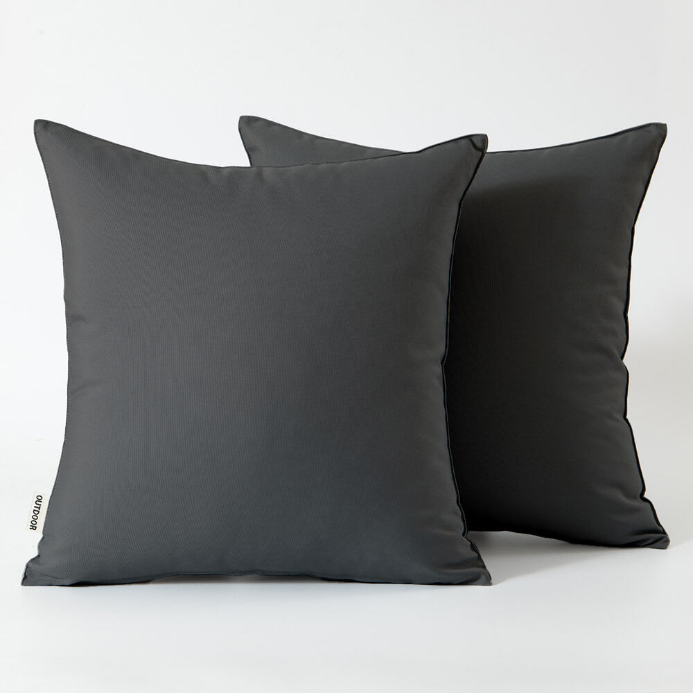 Set of 2 Outdoor Cushions with Waterproof Covers Included - 45x45 cm