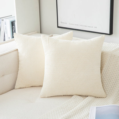 Set of 2 Cushions with Pine Corduroy Covers Included - 45x45cm