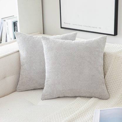 Set of 2 Cushions with Pine Corduroy Covers Included - 45x45cm