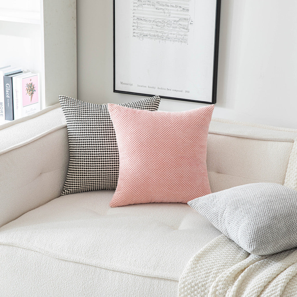 Set of 2 Cushions with Pine Corduroy Covers Included - 45x45cm