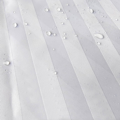 Stylish Satin Stripe Shower Curtain - Steel Eyelet