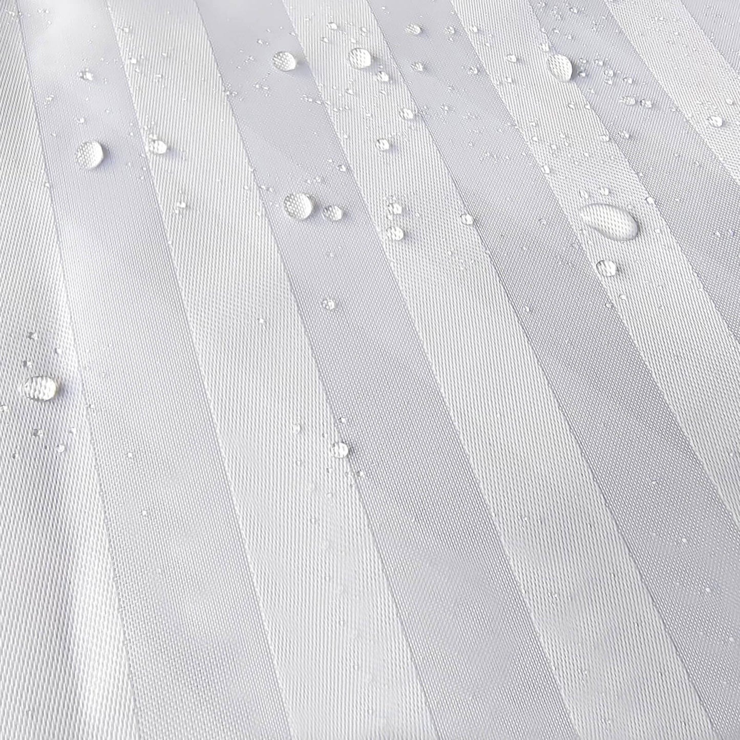 Stylish Satin Stripe Shower Curtain - Steel Eyelet