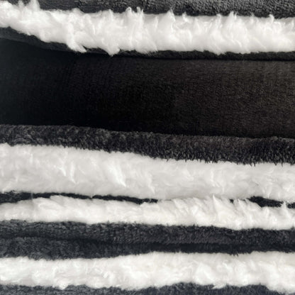 Double Layer Sherpa Hooded Blanket