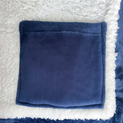 Double Layer Sherpa Hooded Blanket