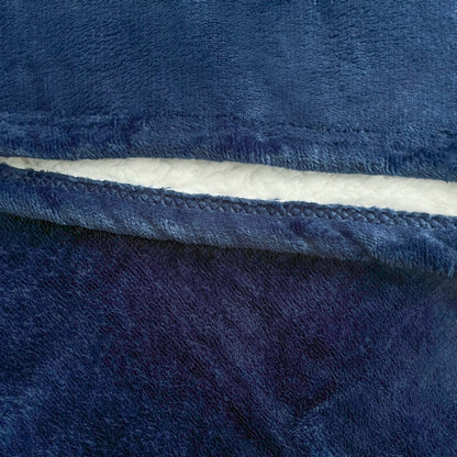 Double Layer Sherpa Hooded Blanket