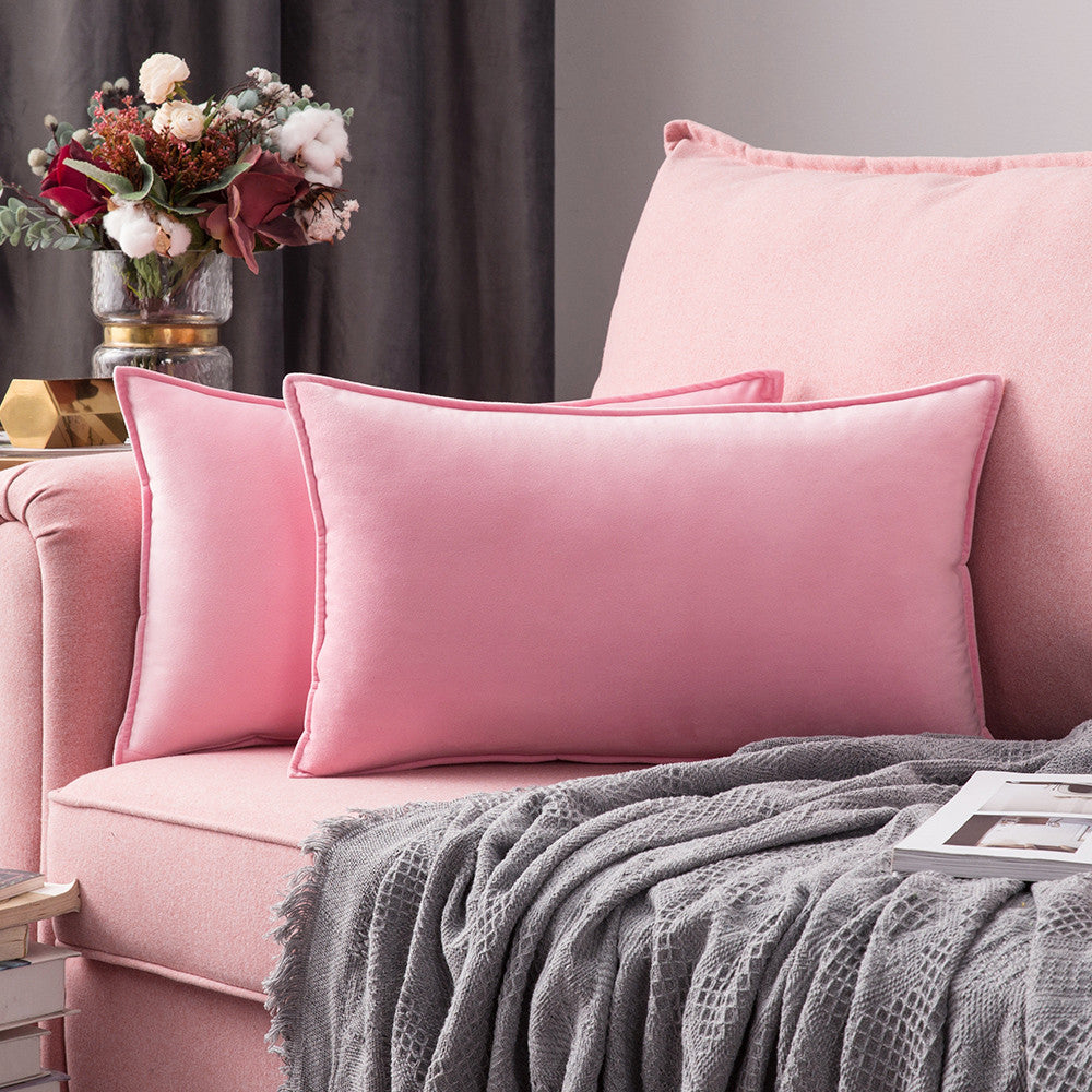 Set of 2 Cushions with Premium Waterproof Covers Included - 30x50cm