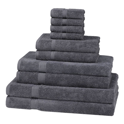 10 Piece 600GSM Towel Bale - 4 Face Cloths, 2 Hand Towels, 2 Bath Towels, 2 Bath Sheets