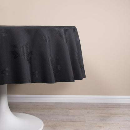 Circular Damask Rose Design Tablecloths / Napkins - 100% Polyester