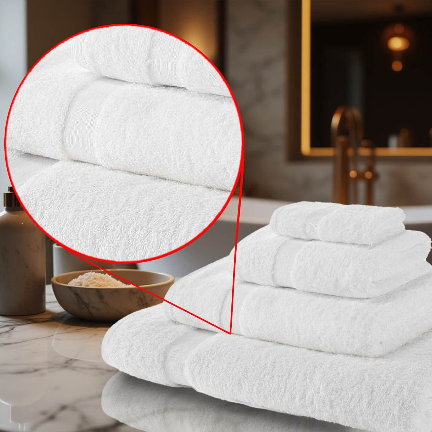 4 Piece 600GSM Towel Bale Sets
