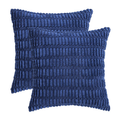 Set of 2 Cushions with New Corduroy Design Covers Included - 45x45cm