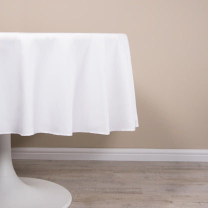 Easy Iron Plain 100% Polyester Round Tablecloths