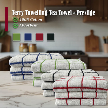 100% Cotton Terry Towelling Tea Towel - Prestige
