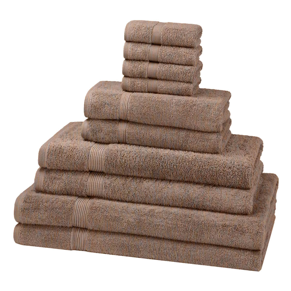 10 Piece 600GSM Towel Bale - 4 Face Cloths, 2 Hand Towels, 2 Bath Towels, 2 Bath Sheets