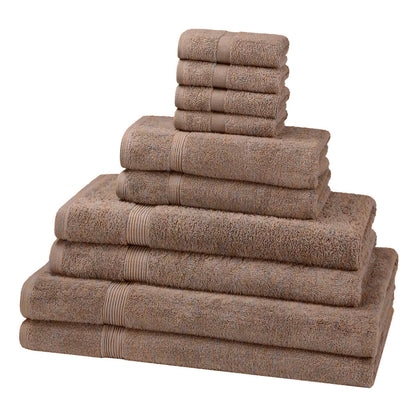 10 Piece 600GSM Towel Bale - 4 Face Cloths, 2 Hand Towels, 2 Bath Towels, 2 Bath Sheets