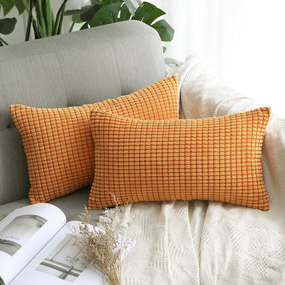 Set of 2 Cushions with Premium Corn Corduroy Covers Included - 30x50cm