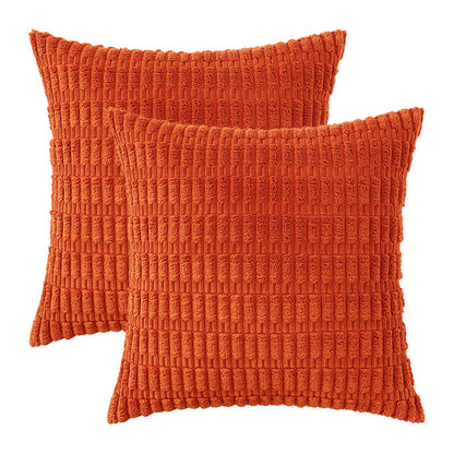 Set of 2 Cushions with New Corduroy Design Covers Included - 45x45cm