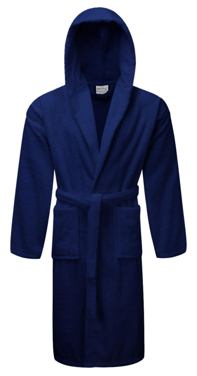 Royal Egyptian Collection Hooded Bathrobe Navy Blue