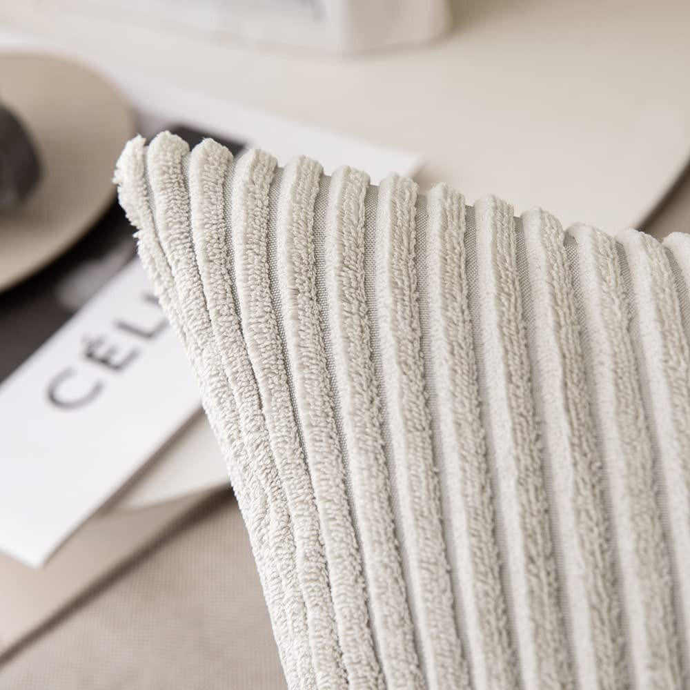 Set of 2 Cushions with Corduroy Covers Included - 45x45 cm