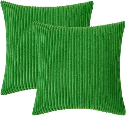 Set of 2 Cushions with Corduroy Covers Included - 45x45 cm