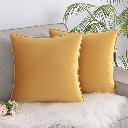 Set of 2 Cushions with Velvet Covers Included - 45x45 cm