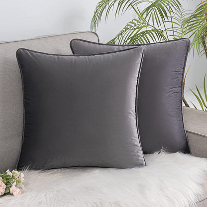 Set of 2 Cushions with Velvet Covers Included - 45x45 cm