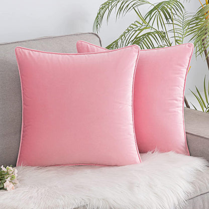 Set of 2 Cushions with Velvet Covers Included - 45x45 cm